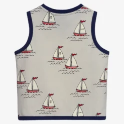 Mini Rodini Blue & Grey Organic Vest Top -Outlet Little Gents Set Store mini rodini blue grey organic vest top 388716 7654525d10839f5527b6c2307910d06053bc1cfe