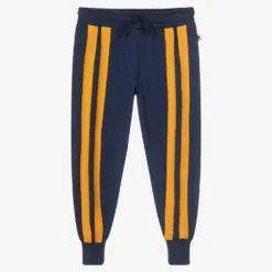 Mini Rodini Boys Blue Organic Cotton Joggers
