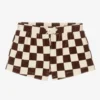 Mini Rodini Brown & Ivory Check Shorts