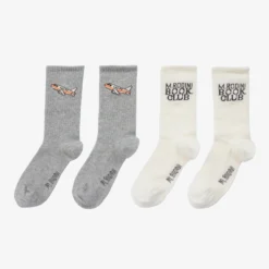 Mini Rodini Grey & Ivory Organic Cotton Socks (2 Pack) 5 Mini Rodini Grey & Ivory Organic Cotton Socks (2 Pack) -Outlet Little Gents Set Store mini rodini grey ivory organic cotton socks 2 pack 489719 c020745af74e967a5fa9c44cb8ee74dc6d44a774