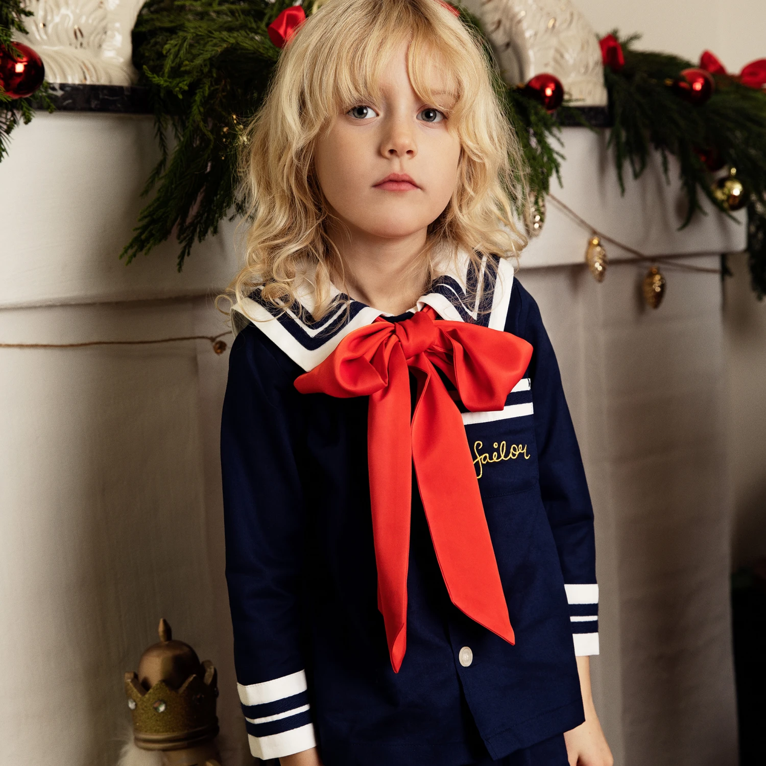 Mini Rodini Navy Blue Organic Cotton Shirt 2 Mini Rodini Navy Blue Organic Cotton Shirt - Image 2