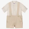 Miranda Boys Beige Striped Shorts Set