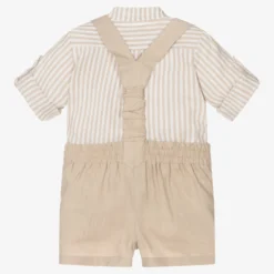 Miranda Boys Beige Striped Shorts Set -Outlet Little Gents Set Store miranda boys beige striped shorts set 490862 e2721511eea20ac3a59e0403435cb4d54b629ffc