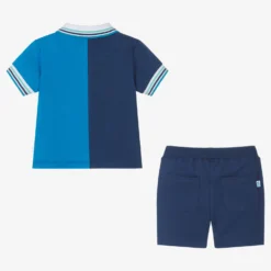Mitch & Son Boys Blue Colourblock Logo Shorts Set -Outlet Little Gents Set Store mitch son boys blue colourblock logo shorts set 506900 4b62c028ae2ae3385b6dd6d8d0fdc4be580c02ea
