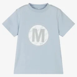 Mitch & Son Boys Blue Cotton Logo T-Shirt