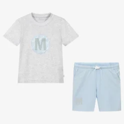 Mitch & Son Boys Grey Cotton Shorts Set -Outlet Little Gents Set Store mitch son boys grey cotton shorts set 487180 7154d12faa3307616a965b3fbc671abcfc94d0bc