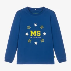 Mitch & Son Boys Royal Blue Cotton Jersey Logo Top