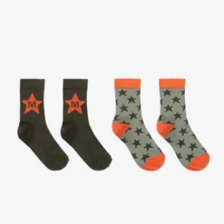 Mitch & Son Orange & Green Socks (2 Pack)