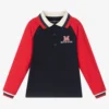 Mitch & Son Red & Blue Cotton Polo Shirt