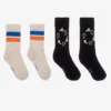 Molo Black & Beige Socks (2 Pack)