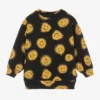 Molo Black Cotton Smile Sweatshirt