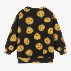Molo Black Cotton Smile Sweatshirt -Outlet Little Gents Set Store molo black cotton smile sweatshirt 447462 4f5b2bc759d214d5ffefaa63a38867335d5b4a23