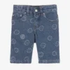 Molo Blue Happy Face Denim Shorts