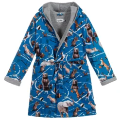 Molo Blue Organic Cotton Bathrobe