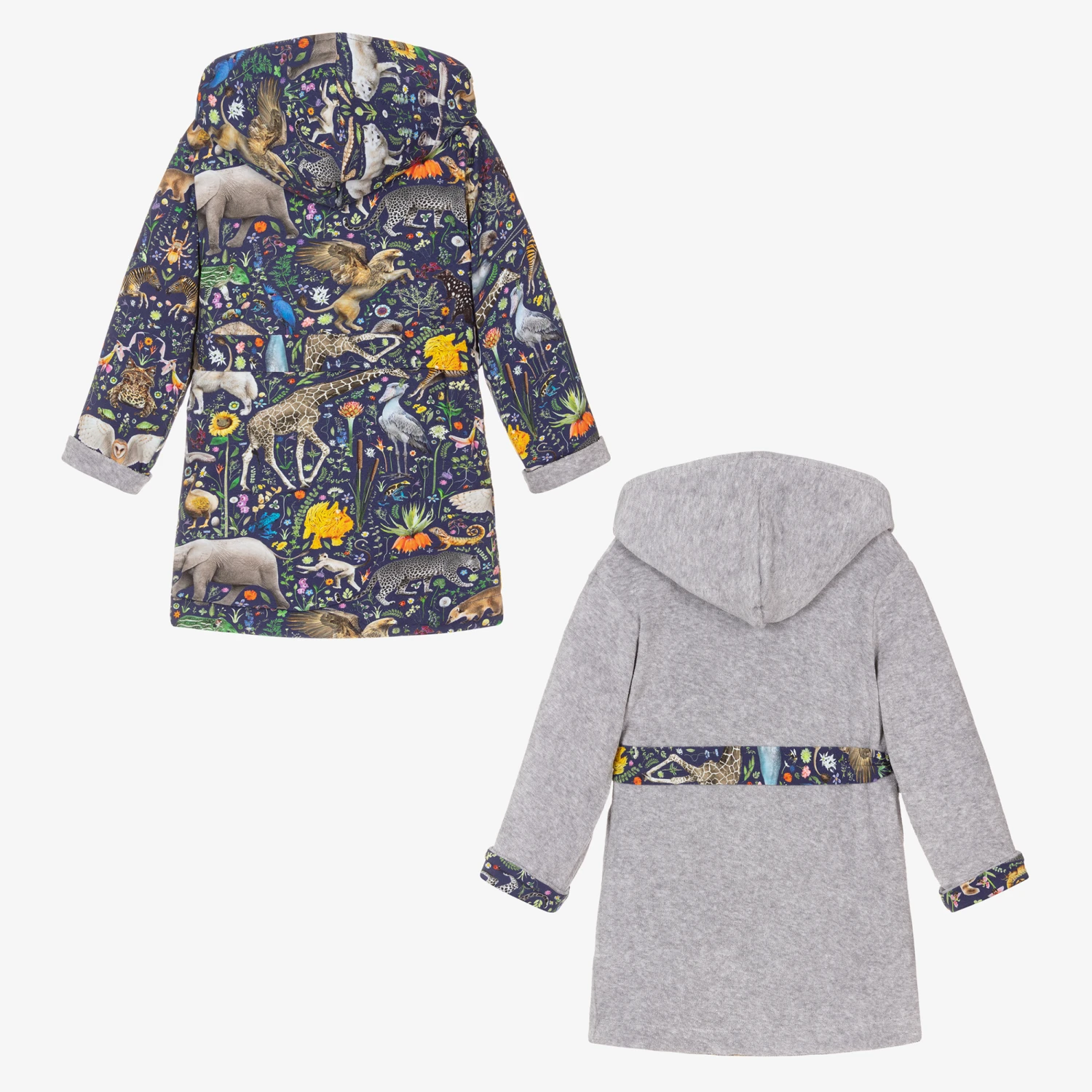 Molo Blue Wildlife Dressing Gown 3 Molo Blue Wildlife Dressing Gown - Image 3