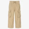 Molo Boys Beige Cotton Cargo Trousers