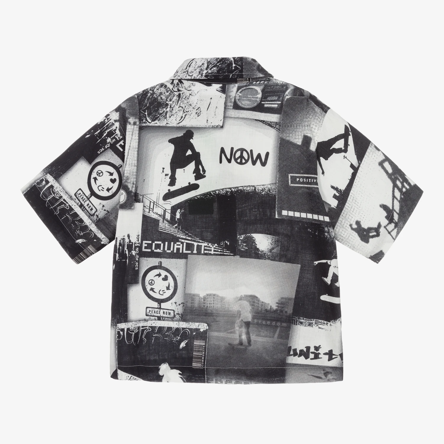 Molo Boys Black & White Organic Cotton Shirt 2 Molo Boys Black & White Organic Cotton Shirt - Image 2