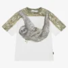Molo Boys White & Grey Sloth T-Shirt