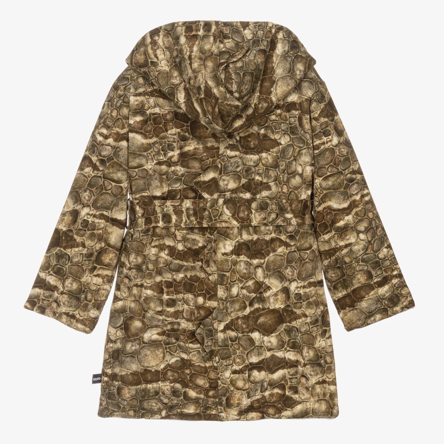 Molo Green Dinosaur Cotton Bathrobe 3 Molo Green Dinosaur Cotton Bathrobe - Image 3