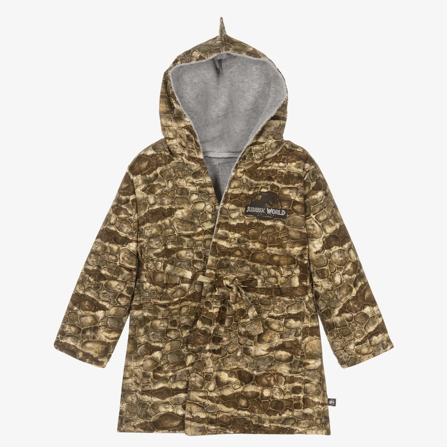 Molo Green Dinosaur Cotton Bathrobe 4 Molo Green Dinosaur Cotton Bathrobe - Image 4