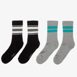 Molo Grey & Black Socks (2 Pack) -Outlet Little Gents Set Store molo grey black socks 2 pack 390199 bc4410440c56aac009fe6b4a185fa4f4e8a1c83c
