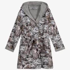 Molo Grey Leopard Bathrobe
