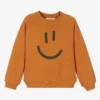 Molo Orange Smile Cotton Sweatshirt