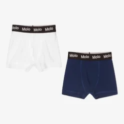 Molo White & Blue Boxers (2 Pack)