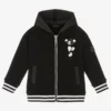 Monnalisa Boys Black Disney Zip-Up Top