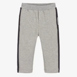 Monnalisa Boys Grey Cotton Logo Joggers
