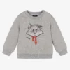 Monnalisa Grey Cotton Disney Sweatshirt