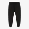 Moschino Kid-Teen Black Cotton Logo Joggers