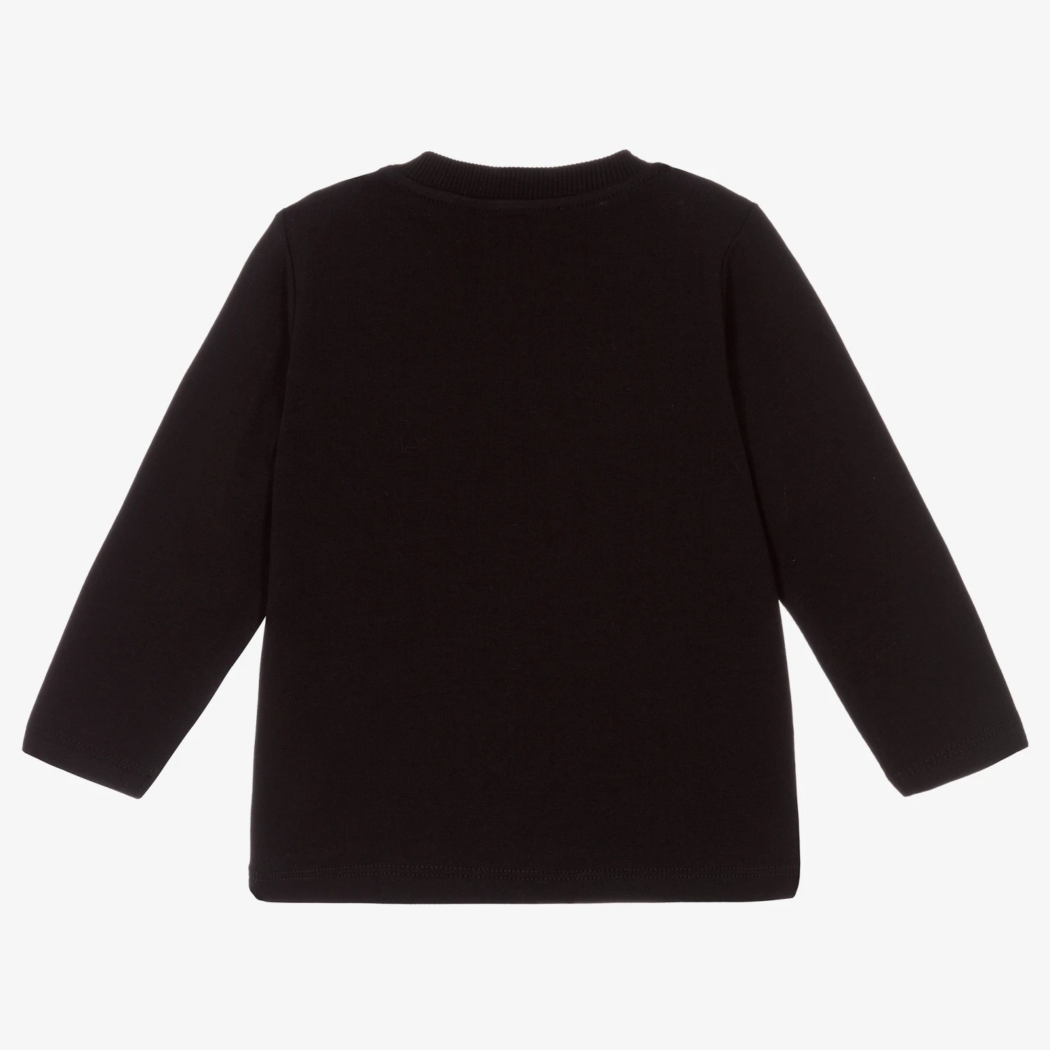 Moschino Baby Black Cotton Logo Top 2 Moschino Baby Black Cotton Logo Top - Image 2