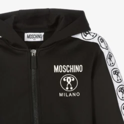 Moschino Kid-Teen Black Logo Zip-Up Hoodie -Outlet Little Gents Set Store moschino black logo zip up hoodie 476362 6d5307512f46388b51f9f830b4fdca09475694c9