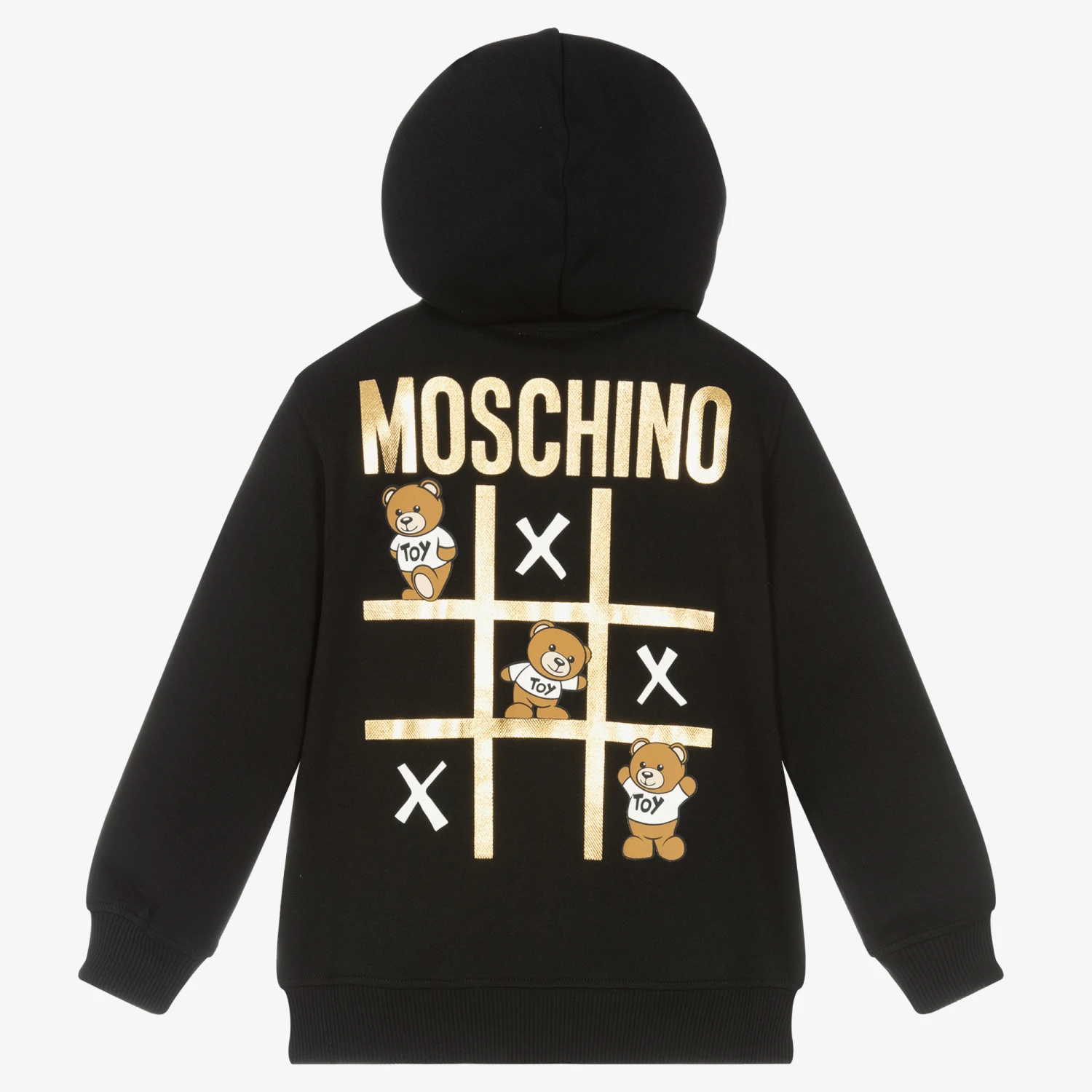 Moschino Kid-Teen Black Teddy Bear Zip-Up Hoodie 3 Moschino Kid-Teen Black Teddy Bear Zip-Up Hoodie - Image 3