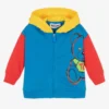 Moschino Baby Blue Cotton Hooded Zip-Up Top