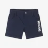 Moschino Baby Blue Cotton Logo Chino Shorts