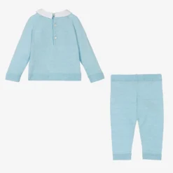 Moschino Baby Blue Knitted Trouser Set -Outlet Little Gents Set Store moschino blue knitted trouser set 476459 ec8d9ee055fe8fe2155bd0d0969abf43187c0515