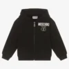 Moschino Kid-Teen Boys Black Double Smiley Hoodie
