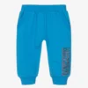 Moschino Baby Boys Blue Cotton Logo Joggers