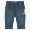 Moschino Baby Boys Blue Teddy Bear Denim Jeans
