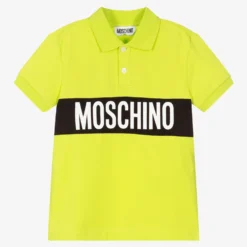 Moschino Kid-Teen Boys Green Cotton Polo Shirt