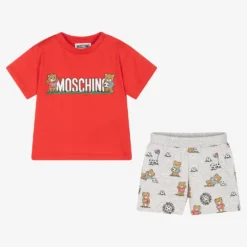 Moschino Baby Boys Red Teddy Bear Shorts Set -Outlet Little Gents Set Store moschino boys red teddy bear shorts set 508454 f1afe6dabb6a2e2d5c4167ce41fa074623b0b6bc