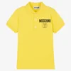 Moschino Kid-Teen Boys Yellow Double Smiley Polo Shirt