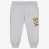 Moschino Baby Grey Marl Cotton Logo Joggers