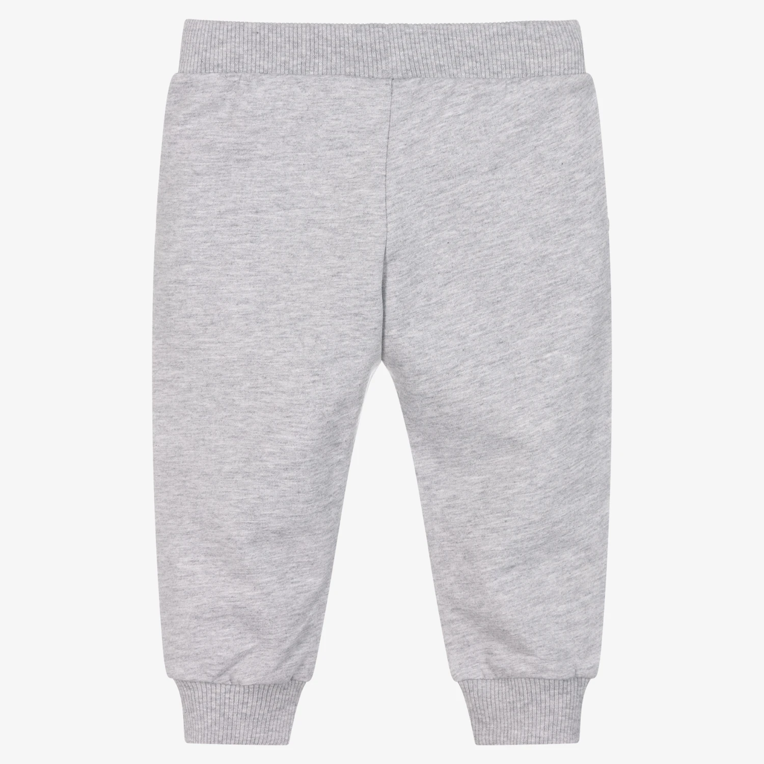 Moschino Baby Grey Marl Cotton Logo Joggers 2 Moschino Baby Grey Marl Cotton Logo Joggers - Image 2