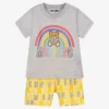 Moschino Baby Grey & Yellow Baby Shorts Set