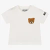 Moschino Baby Ivory Cotton Teddy Bear T-Shirt