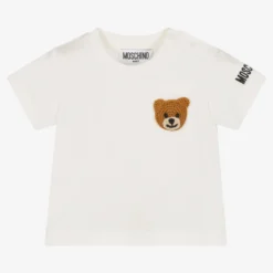 Moschino Baby Ivory Cotton Teddy Bear T-Shirt
