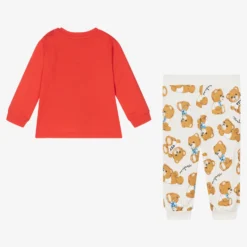 Moschino Baby Ivory & Red Teddy Trouser Set -Outlet Little Gents Set Store moschino ivory red teddy trouser set 476820 0be6c13eb6648431071ca3e6b816981ad187f98c